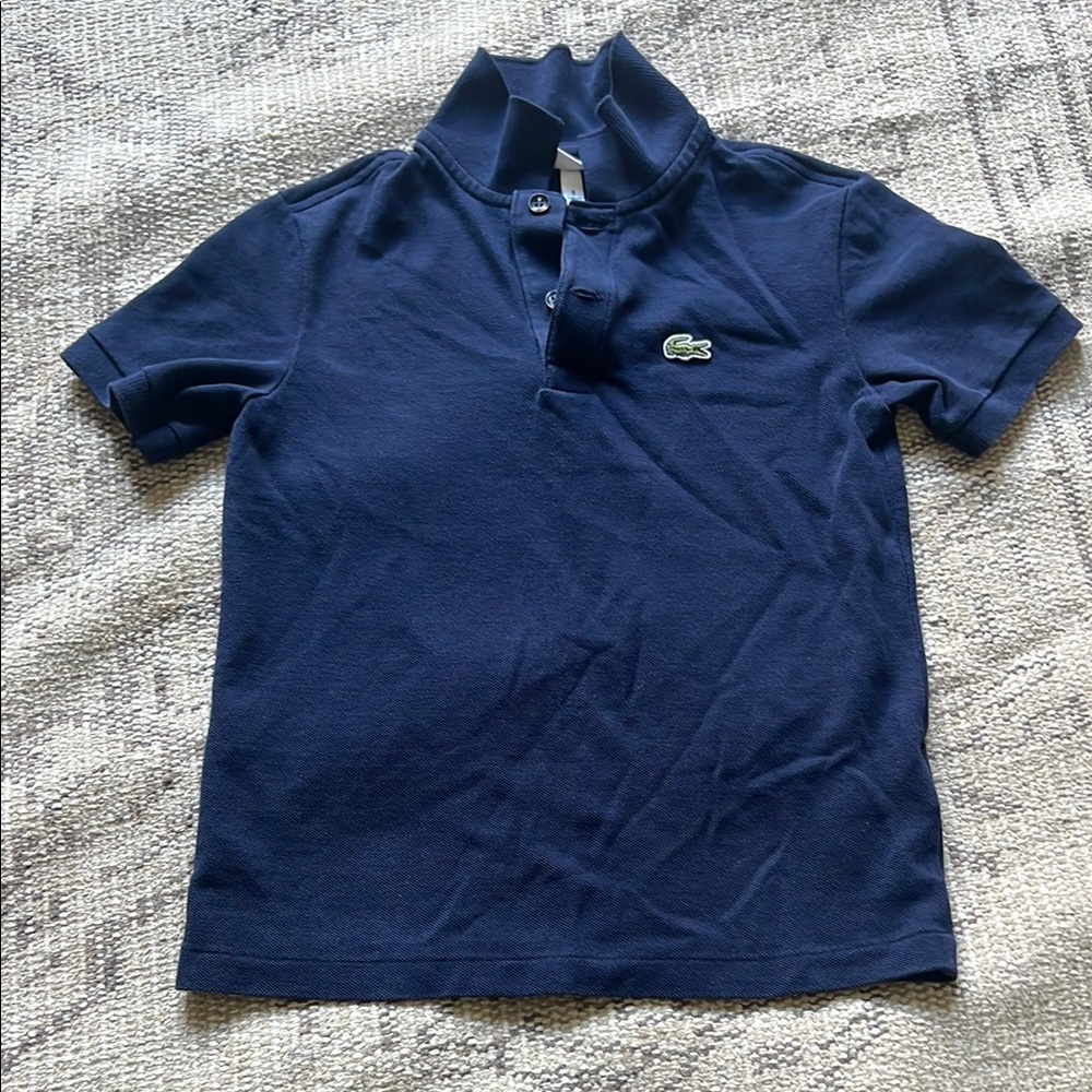 Lacoste Blue Polo Shirt Classic Design Short Sleeves - Picture 4 of 6